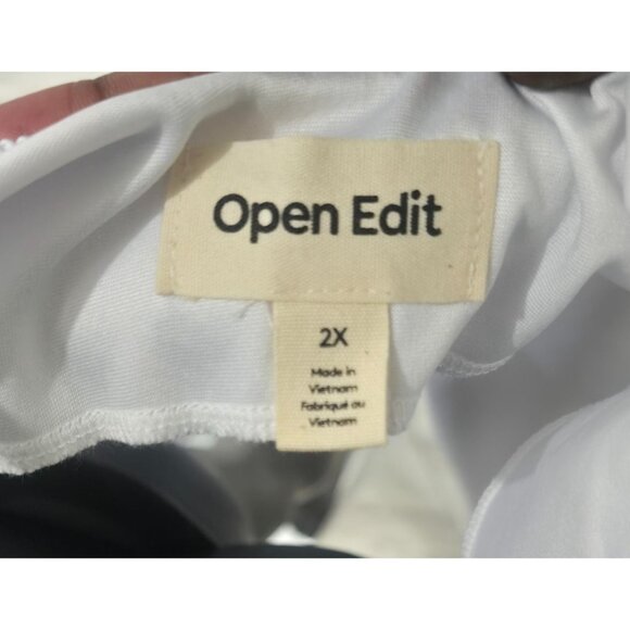 Open Edit Womens White Slip Dress 2X minimalist fairycore - Picture 2 of 5